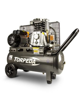 Kompressor TORPEDA 3 kW 50 L mit Riemenscheibe
