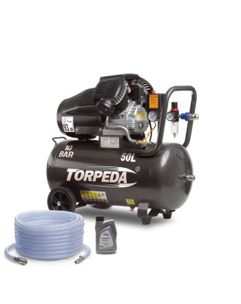 2 Kolbenkompressor 2,2 kW 50L + 20 m Luftschlauch und Öl